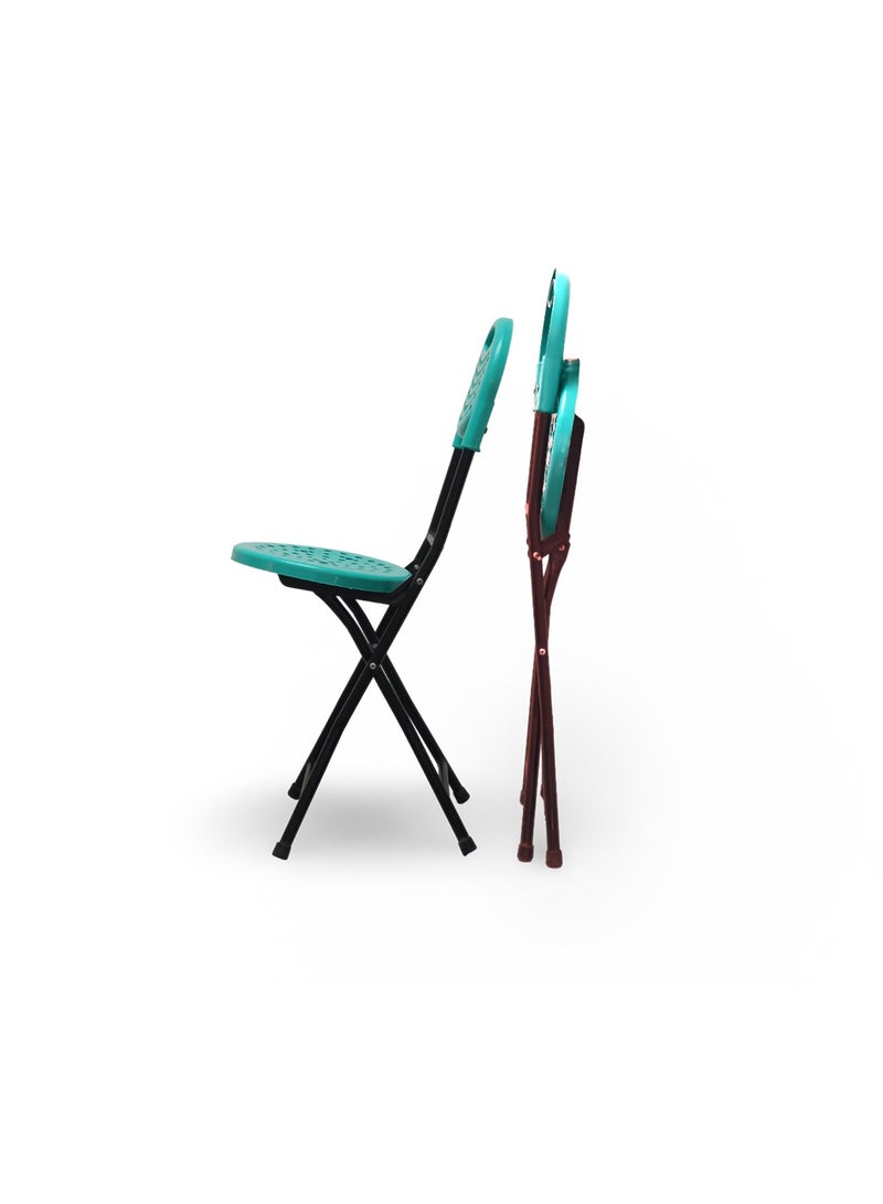 SunBoat Commerce Portable folding prayer chair – Turquoise green - Image 1
