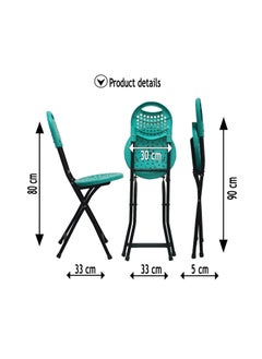 SunBoat Commerce Portable folding prayer chair – Turquoise green  - Image 2