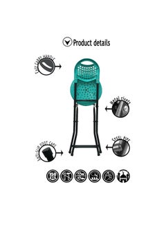 SunBoat Commerce Portable folding prayer chair – Turquoise green  - Image 3