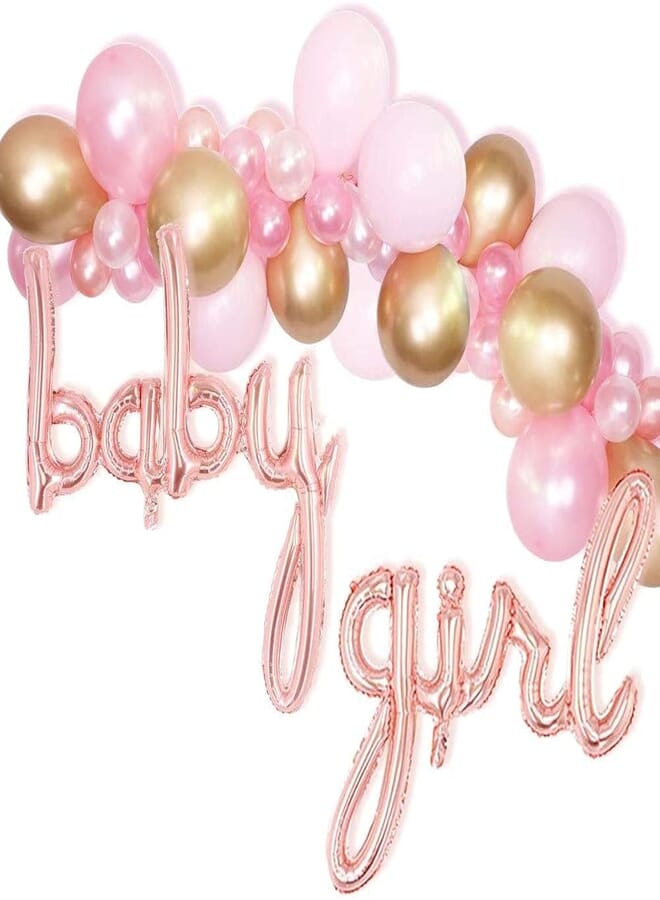 Secret Baby Shower Balloon Garland Kit Baby Pink Balloon Arch Kit Baby Girl Foil Balloons Girl Baby Shower Decor Pink