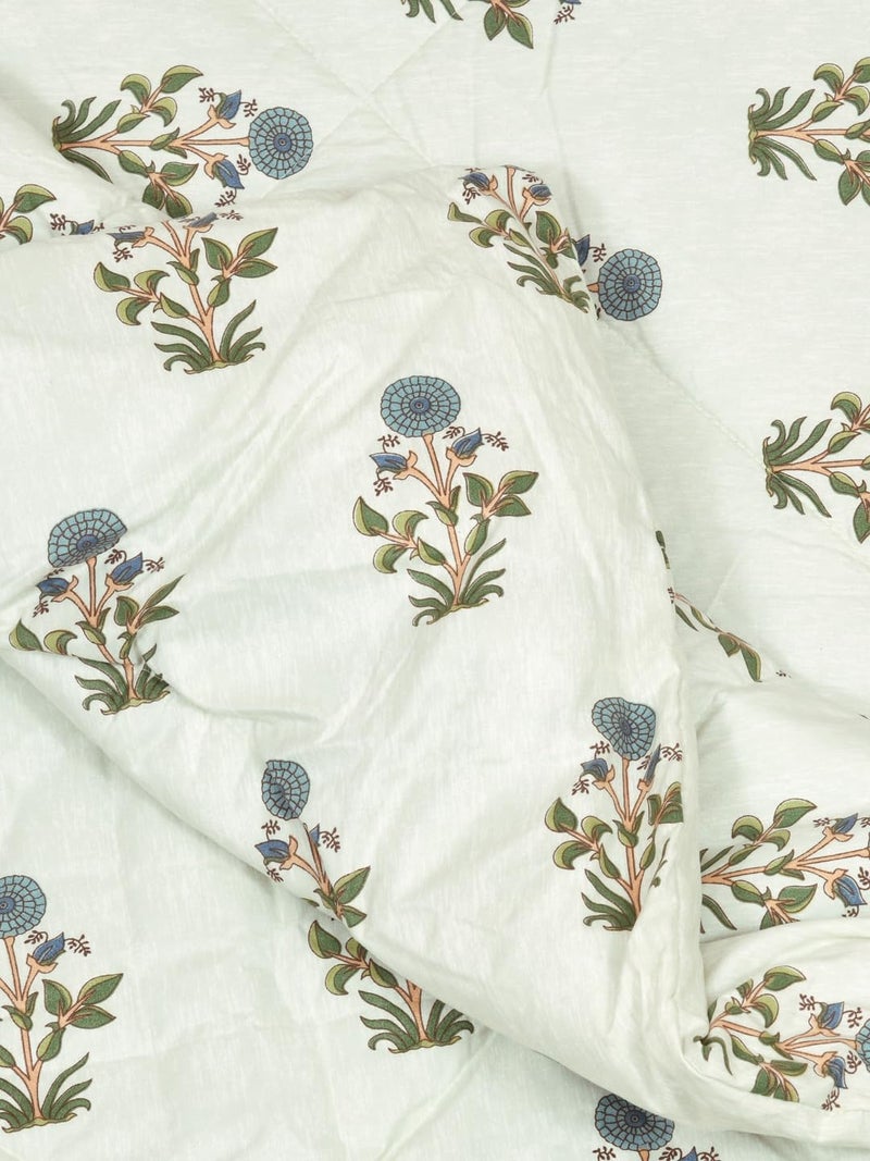 EVER HOME Bloom Cozy Light Blue Floral Microfiber Mild Winter 120 GSM Double Bed Comforter224X254CM - Image 4