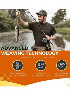 بيوينتي 300M Super Strong Braided Fishing Line Super Saltwater 4 Strands 300YDS 60 LB Abrasion Resistant No Stretch  - Image 5