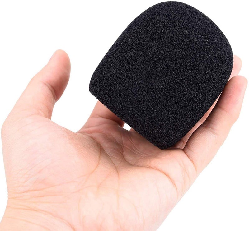 K-H Foam Mic Cover Handheld Microphone Windscreen (Black Pack of 4) - Image 2
