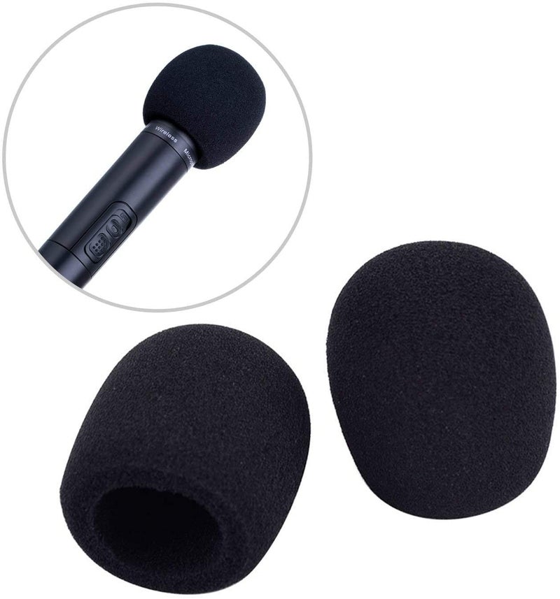 K-H Foam Mic Cover Handheld Microphone Windscreen (Black Pack of 4) - Image 3