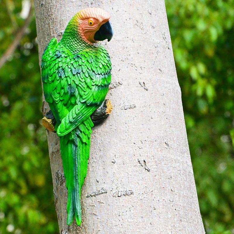 The Decorshed Wall Parrots for Garden Tree Decor, 4 Colors, Parrot for Garden, Home Decoration, Birds for Garden [ Multicolor : Pack of 4 ] - Image 4
