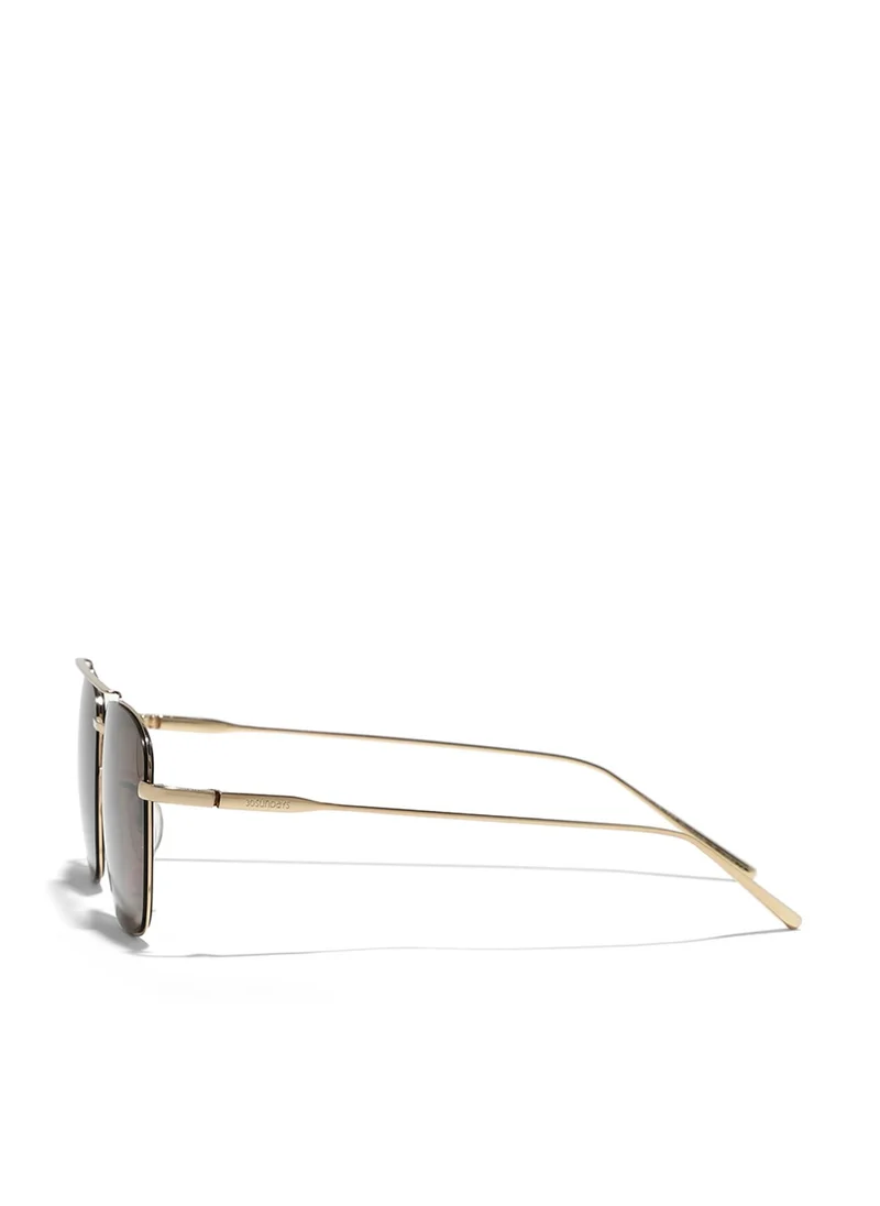 30Sundays VALIANT Men Brown Sunglasses - Frame Material: Metal - Lens Color: Brown- Frame Color: Gold - Full Rim