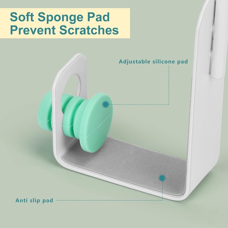 Over The Door Hooks - 2 Pack Adjustable Heavy Duty Hangers with Scratch - Preventing Sponge - Image 4