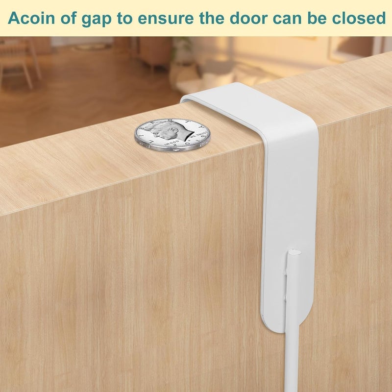 Over The Door Hooks - 2 Pack Adjustable Heavy Duty Hangers with Scratch - Preventing Sponge - Image 5