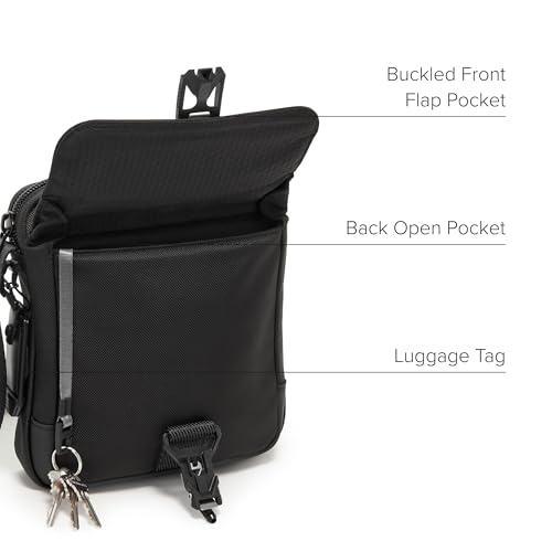 TUMI - Alpha Bravo Junior Crossbody - Premium Crossbody Bag - Small Bag for Everyday or Travel - 9.5" X 8.8" X 2.8" - Black - Image 4