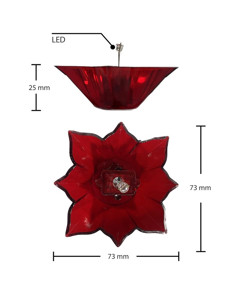 TEDTECH LED Reflection Diya Water Sensor Battery Operated Home Decoration Lights Set of 16 - Image 3