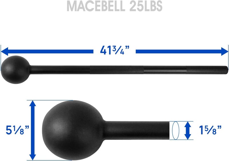 Yes4All Steel Mace Bell for Strength Training, Support Full Body, Muscles, Shoulder, Grips & Forearms Workouts, Stretching 5, 7, 10, 15, 20, 25, 30 LB For Woman & Man - Image 2