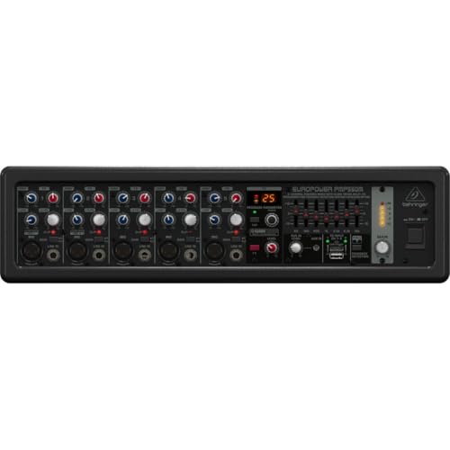 behringer خلاط بيهرينجر يوروباور PMP550M بقوة 500 واط و5 قنوات مع معالج متعدد التأثيرات من كلارك تيكنيك، ونظام كشف التغذية الراجعة FBQ وخيار لاسلكي - Image 2