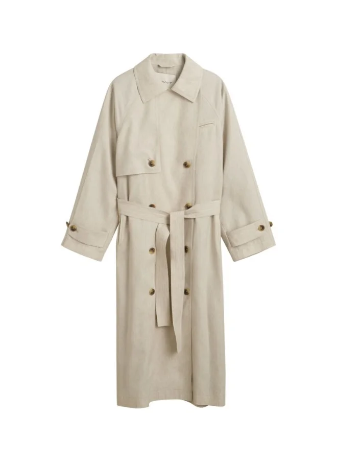 GANT Linen Blend Trench Coat