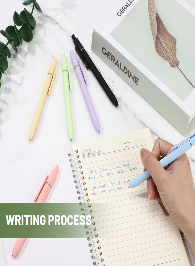 Ddaowanx Colorful Gel Pens, 0.5mm Fine Point Retractable, Cute Pens with Colored Writing and Sketching, Nursing School Essentials,School Supplies, Gifts for Nurse (24Pcs-Aesthetic Colors) - Image 5