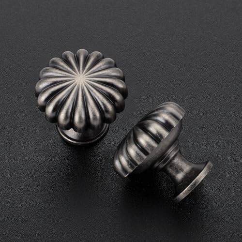 Ravinte Decor 20 Pack Cabinet Knobs Zinc Alloy Drawer Knobs Hardware for Kitchen Cabinets Dresser and Wardrobe Doors Vintage Dresser Drawer Pulls Antique Nickel - Image 3