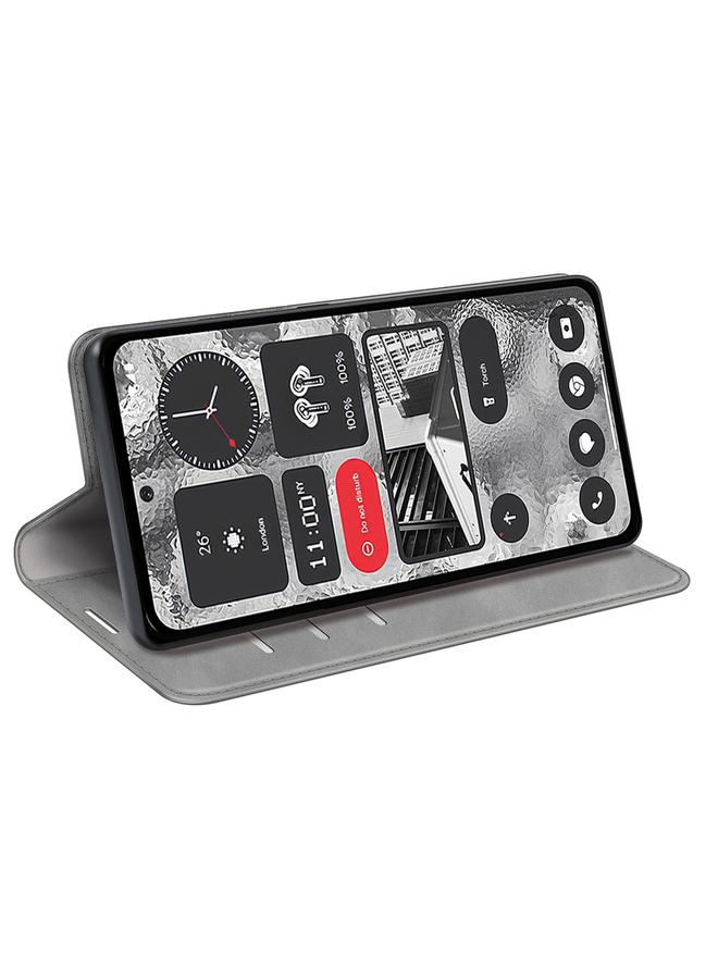اس-توب جراب هاتف Case For Nothing Phone 2 بتصميم كلاسيكي من الجلد المغناطيسي الماص - Image 5
