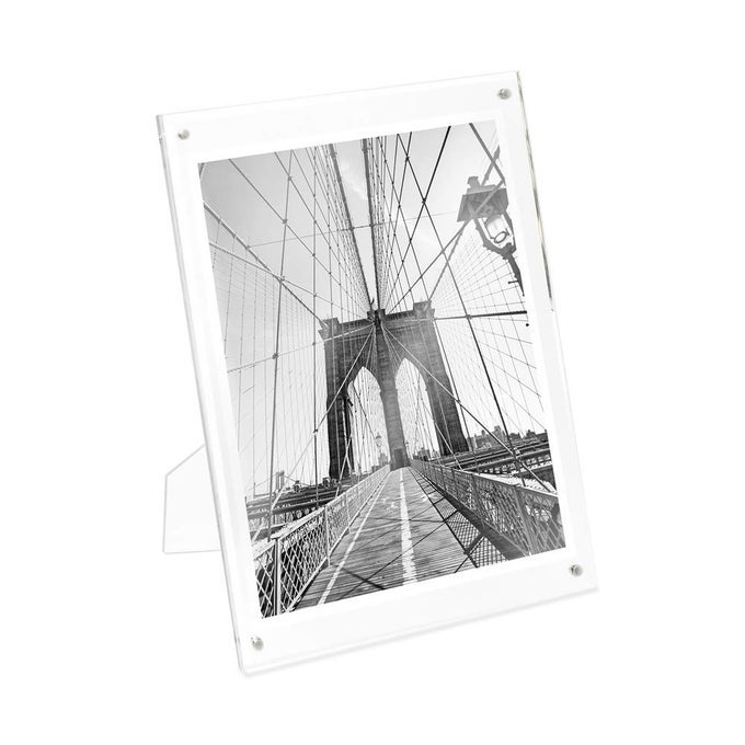 5 X 7 CLEAR PLAIN ACRYLIC PICTURE FRAME MAGNETIC PHOTO FRAME MADE FOR TABLETOP DISPLAY WITH TWOWAY EASEL