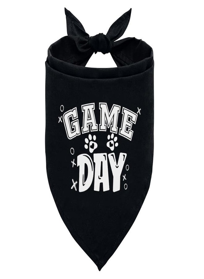 ZPPRJF Game Day Dog Bandana, Black Dog Bandana, Funny Cute Dog Bandana, Pet Dog Triangle Scarf, Pet Dog Scarf Accessories, Gift for Dog Lover, Dog Bandana for Small Medium Large Dogs (D40) - Image 1