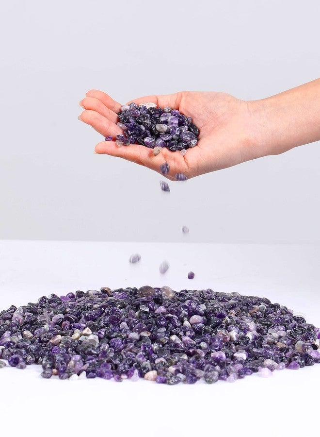 LAIDANLA Amethyst Crushed Stone Crystal Chips Bulk Natural Gemstones Healing Reiki Crystals Mini Quartz Vase Filler Aquarium Gravel 0.55lb - Image 2
