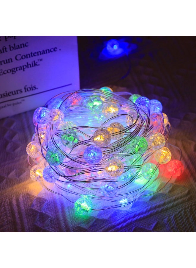 مودي سلسلة أضواء فقاعية متعددة الألوان من MODI RGB بطول 10 أمتار و100 مصباح LED - تطبيق وجهاز تحكم عن بعد، USB، أضواء خرافية LED متغيرة الألوان ومقاومة للماء للغرفة، الفناء، الحديقة، عيد الميلاد، رأس السنة، اليوم الوطني، عيد الفطر، رمضان، ديوالي - Image 1