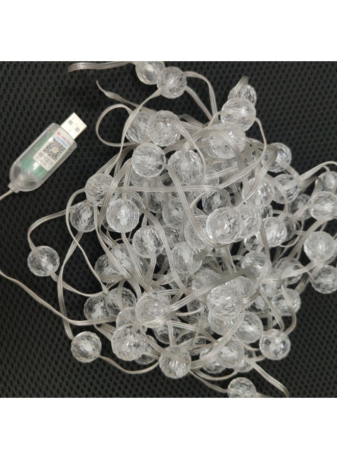 مودي سلسلة أضواء فقاعية متعددة الألوان من MODI RGB بطول 10 أمتار و100 مصباح LED - تطبيق وجهاز تحكم عن بعد، USB، أضواء خرافية LED متغيرة الألوان ومقاومة للماء للغرفة، الفناء، الحديقة، عيد الميلاد، رأس السنة، اليوم الوطني، عيد الفطر، رمضان، ديوالي - Image 3