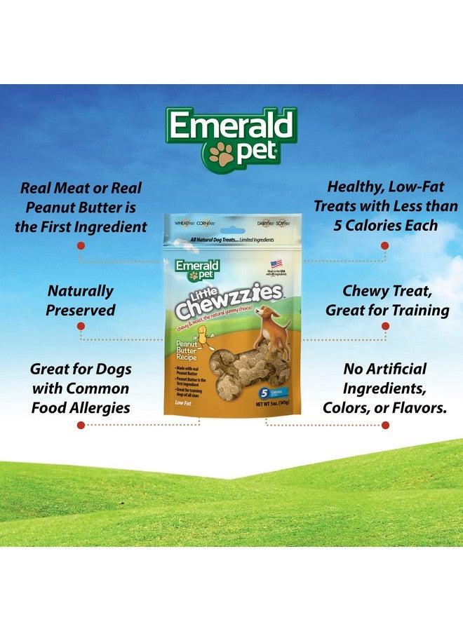 إميرالد بيت مكافآت تدريب الكلاب الصغيرة الخالية من القمح من إيميرالد بيت - مكافآت طبيعية صحية ولذيذة للكلاب مع لحم حقيقي أو زبدة الفول السوداني - مكافآت كلاب محدودة المكونات، صنع في الولايات المتحدة الأمريكية - زبدة الفول السوداني، 5 أونصة - Image 2