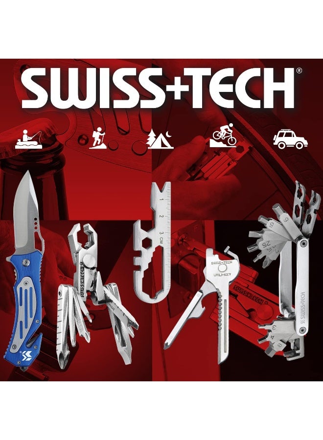 SWISS+TECH SWISS+TECH ST33329 17-in-1 Wallet Multi-Tool with Screwdrivers, Wrenches, Rope Cutter, Knives (Single Pack)  - Image 1