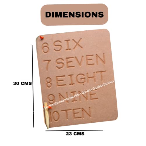 Vikrida Wooden Double Sided Tracing Board, Numbers Tracing Board for Toddler to Preschool - Image 5