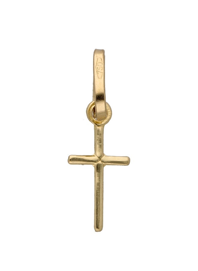 Gold Cross Shaped Pendant 18KT