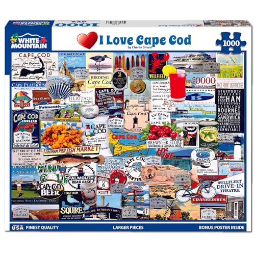 White Mountain Puzzles I Love Cape Cod - 1000 Piece Jigsaw Puzzle - Image 2