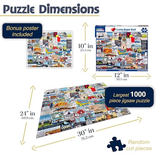 White Mountain Puzzles I Love Cape Cod - 1000 Piece Jigsaw Puzzle - Image 3