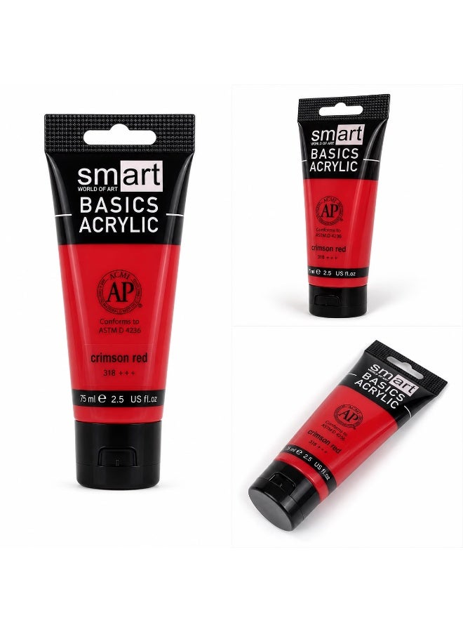 Smart Acrylic 75ml Tube - Crimson red 318+++ - Image 5
