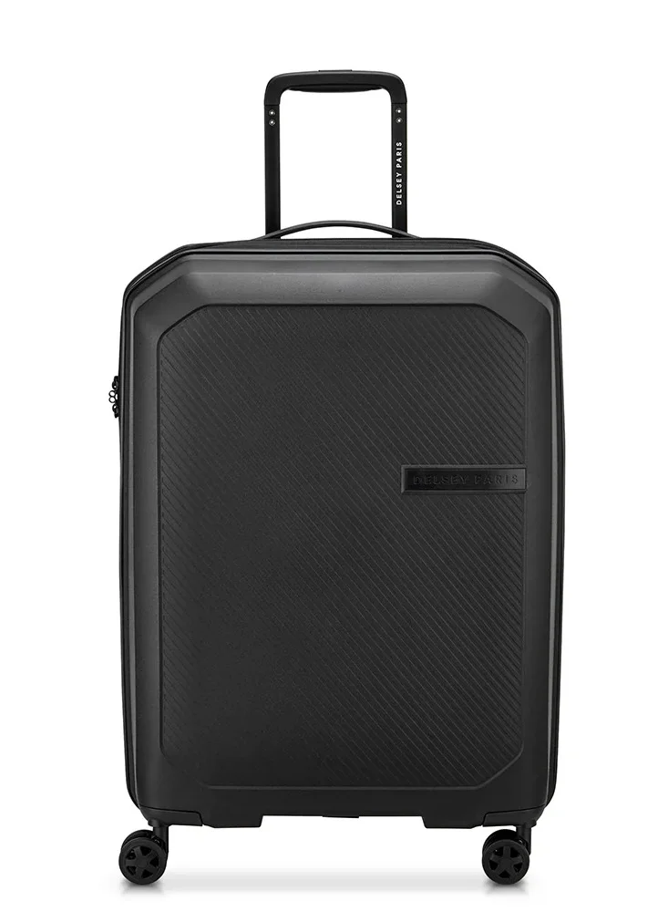 DELSEY Paris Anvers 65 cm Expandable 4 Double-Wheeled Medium Checkin Suitcase Trolley - Black