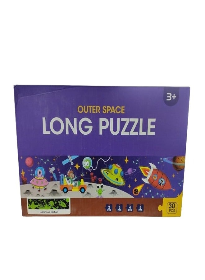 Out space Long puzzle for kids with 30pcs - Image 1