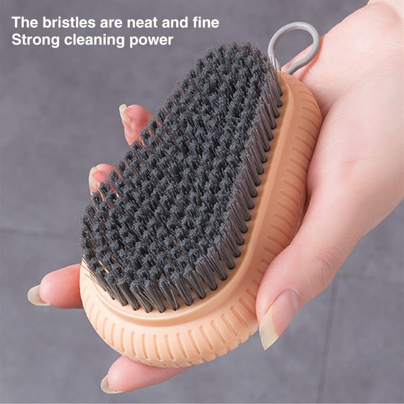 Besillia Besillia Household, Travel Brush, Laundry Soft Brush, Multi-Function, Board Brush, Shoe Brush, Brush for Cleaning Clothes. (Pack of 2,Pink)  - Image 4