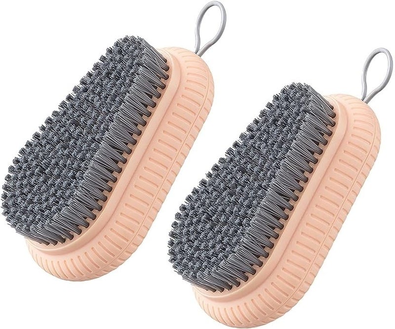 Besillia Besillia Household, Travel Brush, Laundry Soft Brush, Multi-Function, Board Brush, Shoe Brush, Brush for Cleaning Clothes. (Pack of 2,Pink)  - Image 1
