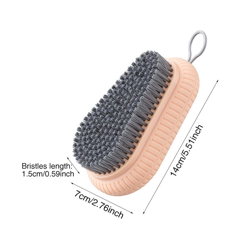 Besillia Besillia Household, Travel Brush, Laundry Soft Brush, Multi-Function, Board Brush, Shoe Brush, Brush for Cleaning Clothes. (Pack of 2,Pink)  - Image 2