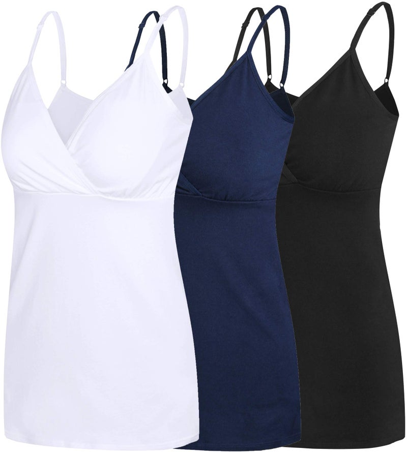 SUIEK Nursing Tops Tank Shirt Cami Sleep Bra for Maternity and Breastfeeding XLarge - Image 2