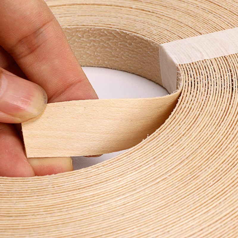 Skelang Maple 3/4" x 50' Roll Wood Veneer Edge Banding Preglued Iron-On with Hot Melt Adhesive Edgebanding Flexible Wood Tape - Image 3