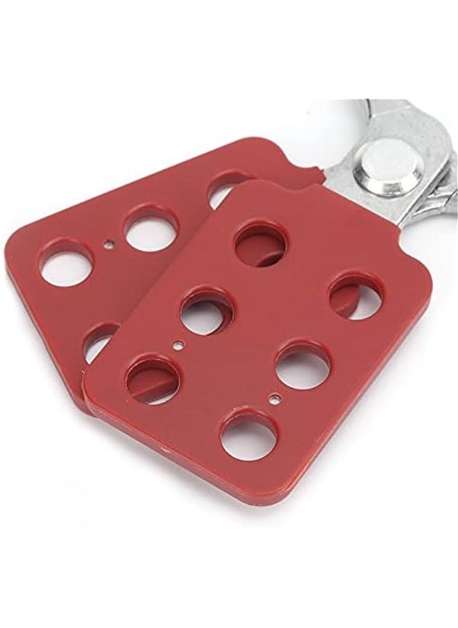 Generic - 1.5'' Jaw Steel Lockout Hasp, Lockout Tagout Hasp with Handle and Extended Jaw, Safety Insulation Padlock Hasp, Insulated Lock Hasp, with 6 Holes Interlock, 10Piece - Image 1