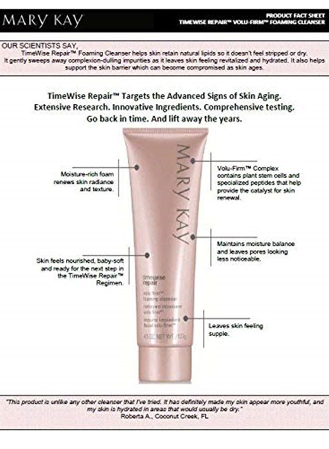 Mary Kay منظف رغوي مضاد للشيخوخة تايم وايز ريبير فولو-فيرم 4.5 أونصة - Image 5