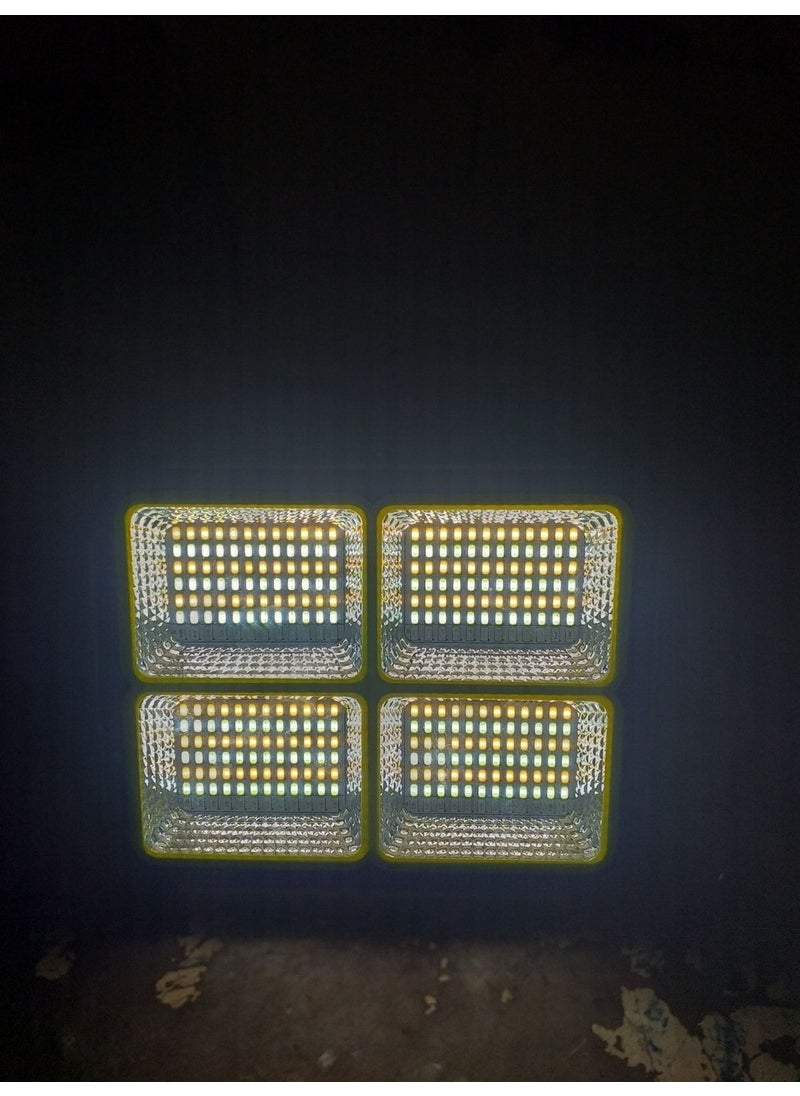 CATA Solar Powered 200W LED Floodlight Portable Yellow White and Strobe Light Lamp  - Image 5
