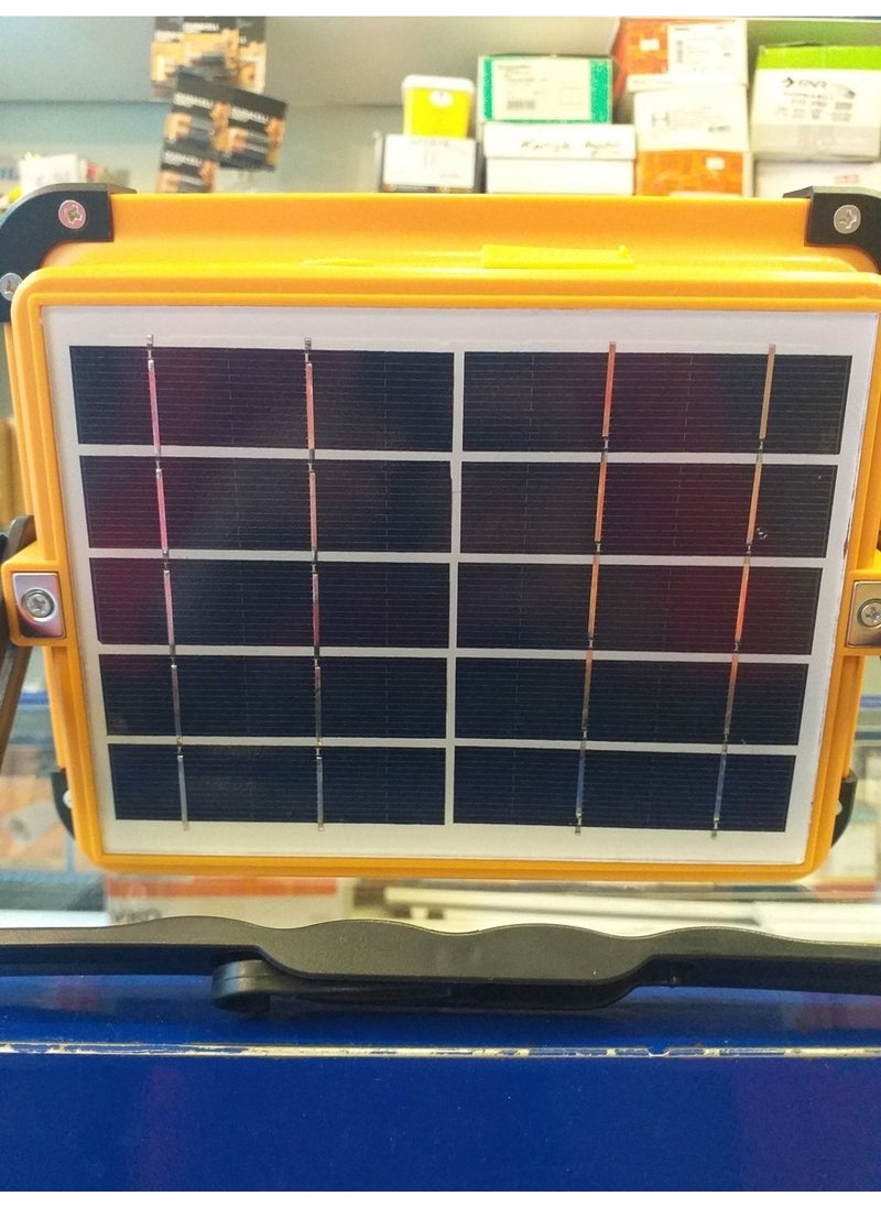 CATA Solar Powered 200W LED Floodlight Portable Yellow White and Strobe Light Lamp  - Image 2