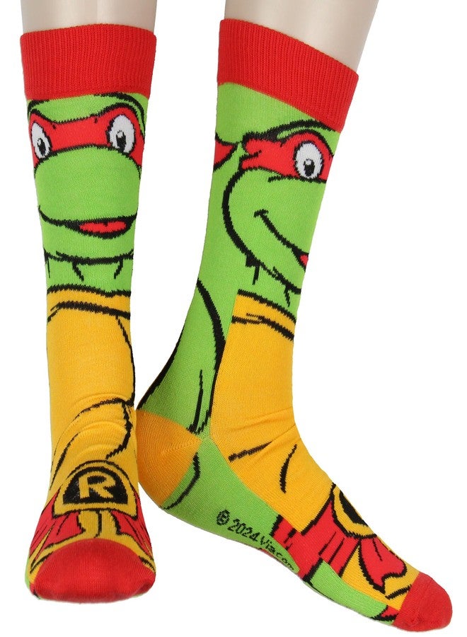Hyp TMNT Socks Teenage Mutant Ninja Turtle 4Pk Michelangelo Donatello Raphael Leonardo Crew Mens Socks Shoe Size 6-12 - Image 5