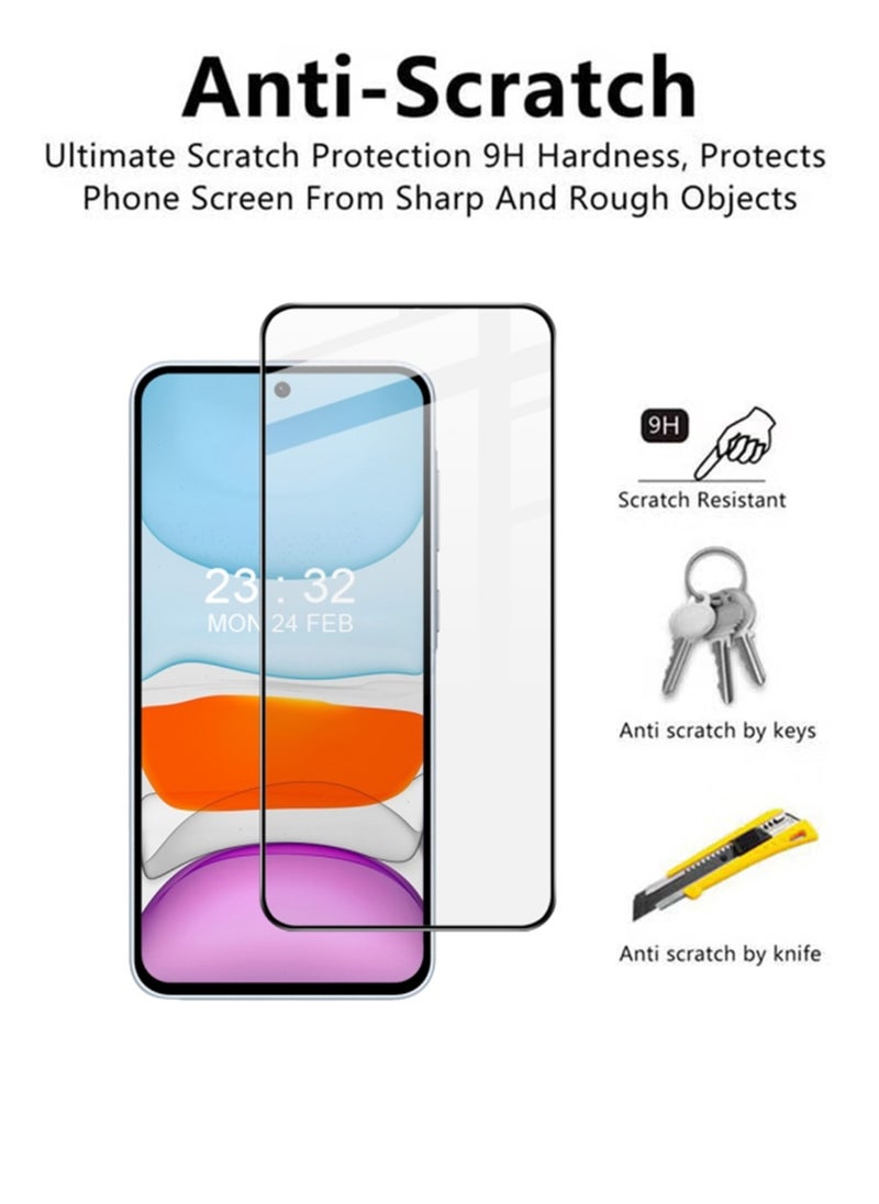 Generic - 2 Pack Screen Protector for Samsung Galaxy A36 | Tempered Glass Available in Combo Pack Compatible with Samsung Galaxy A36 | Screen Protector Full HD Quality Tempered Glass Anti-Scratch Edge to Edge Coverage with Easy Installation Kit - Black - Image 1