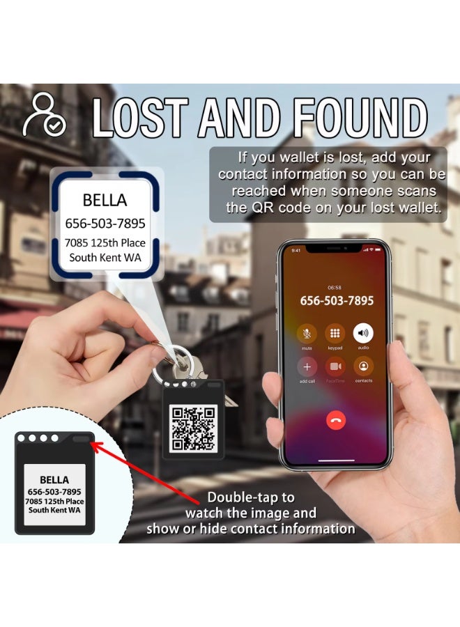 بلو فاير متعقب بلوتوث ذكي بشاشة حبر إلكتروني لسلسلة المفاتيح | متوافق مع شبكة Find My من Apple | شاشة E-Paper مخصصة بحجم 1.54 بوصة للصور ورموز QR والبطاقة الرقمية | علامة تحديد مصغرة مضادة للفقدان ومقاومة للماء للمفاتيح والحقائب والأمتعة والحيوانات الأليفة | معتمد من MFi بمدى 100 متر وتحكم عبر تطبيق FindXeink | بطارية قابلة للاستبدال - Image 5