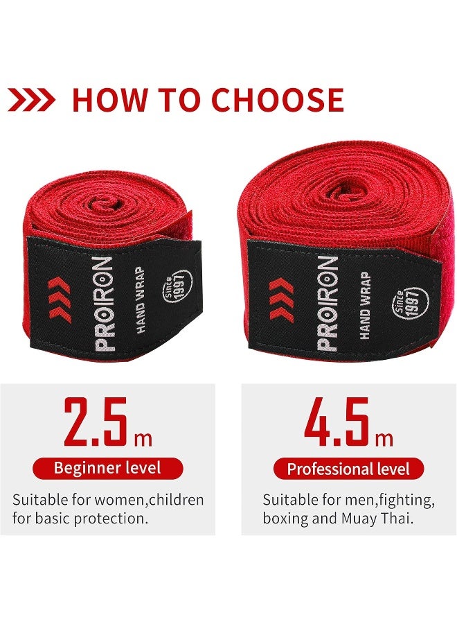 PROIRON Boxing Hand Wraps, Boxing Bandages Inner Gloves with Extra Wide Closure, Fist Wrist Protector for Men Women Kids, Great for MMA Boxing Training Gym Fitness 4.5M 2.5M (Pair) - Image 5