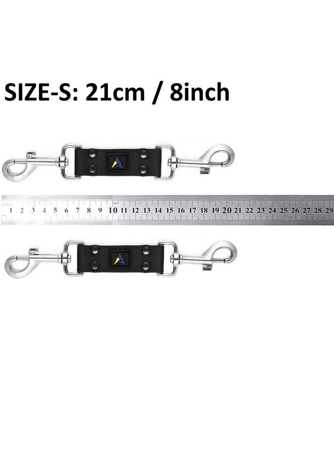 DEYACE Dog Collar Safety Clip, 2 Pack Waterproof Heavy Backup for Prong Collar, Dog Harness Collar Leash Connector (8-Inches, Black) - Image 3