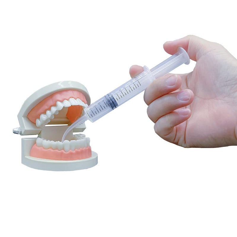 HiMo Wisdom Teeth Syringe, 5 Pack Irrigation Dental Syringes with Curved Tip for Dental Care Liquid Oral Tonsil Stone - Image 4