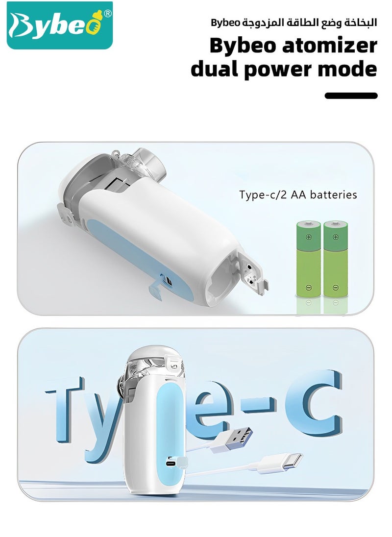 Bybeo - Household Nebulizer,Handheld Atomizer,Mini Vaporizers with 3 Modes,Portable Steam Inhaler,for Adults and Children - Image 1